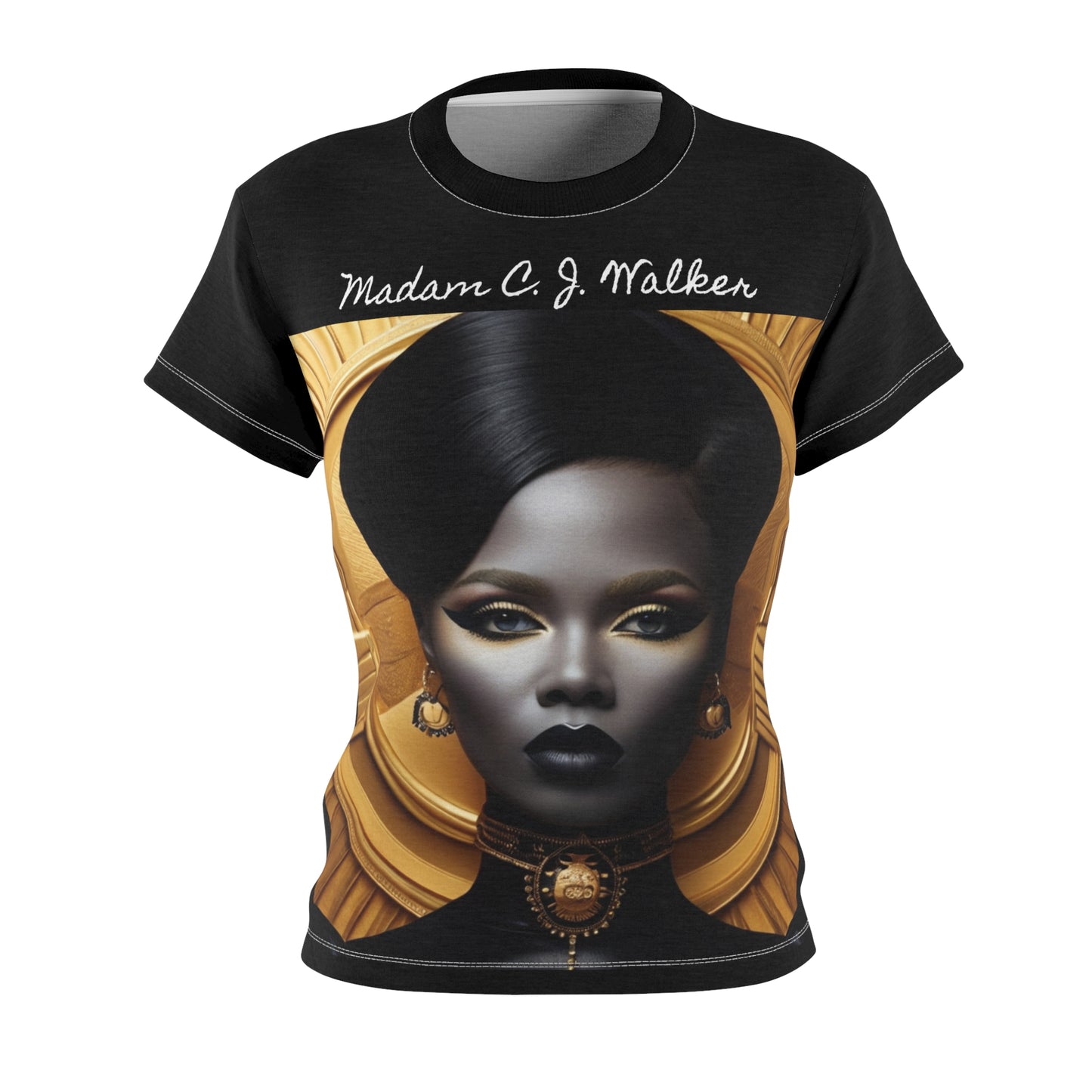 Black History - Madam C.J. Walker - Women's Cut & Sew Tee (AOP)