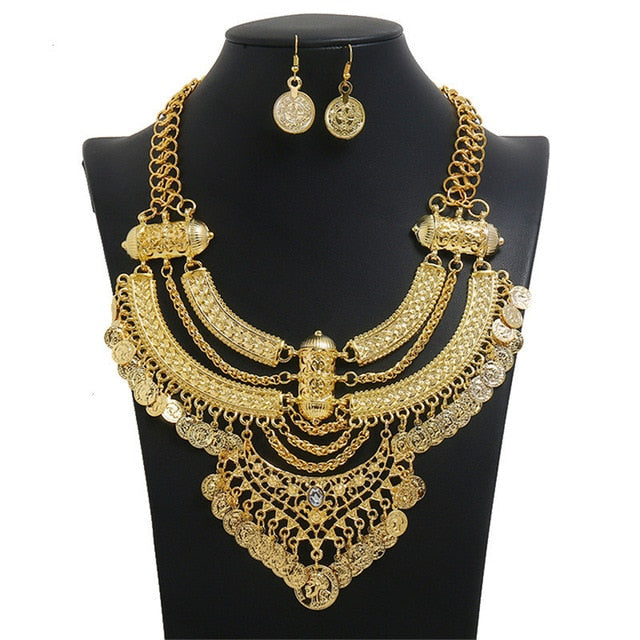 LZHLQ Vintage Bohemia Ethnic Maxi Statement Necklace Women Jewelry Personality Show Necklaces Pendants Factory Sale Collares