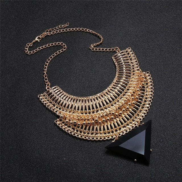 LZHLQ Vintage Bohemia Ethnic Maxi Statement Necklace Women Jewelry Personality Show Necklaces Pendants Factory Sale Collares